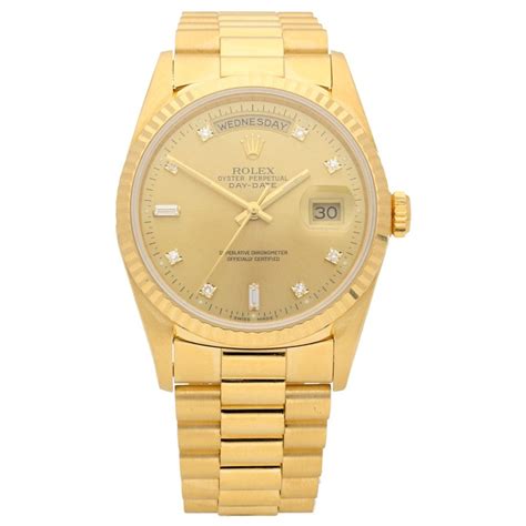 1994 rolex day date|rolex diamond 18238.